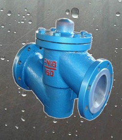 FEP lined lift type check valve