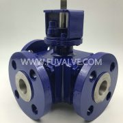 3-way ceramic ball valve