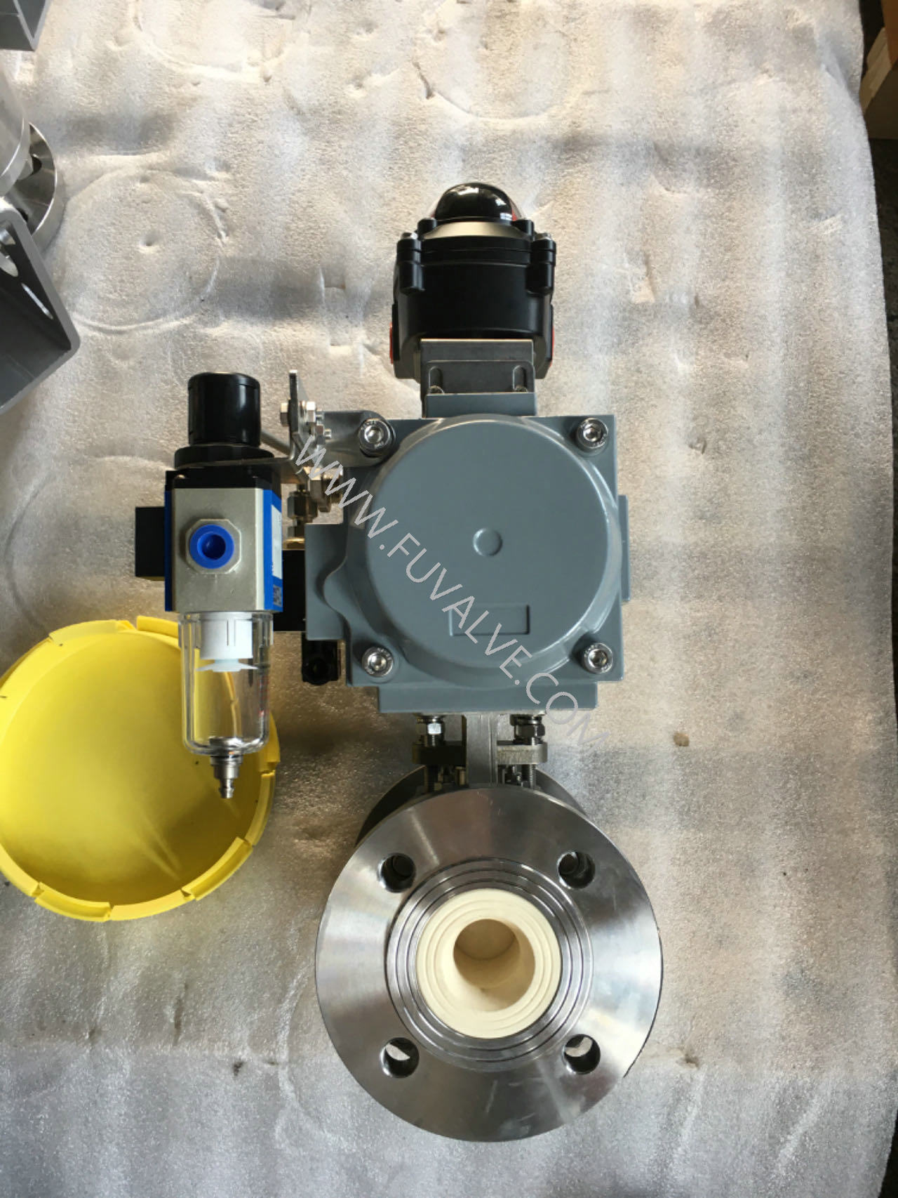 3way ceramic ball valve for IBA & water Slurry FUVALVE ENGINEER TEAM