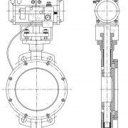 Pneumatic inflatable seated butterfly valve 1